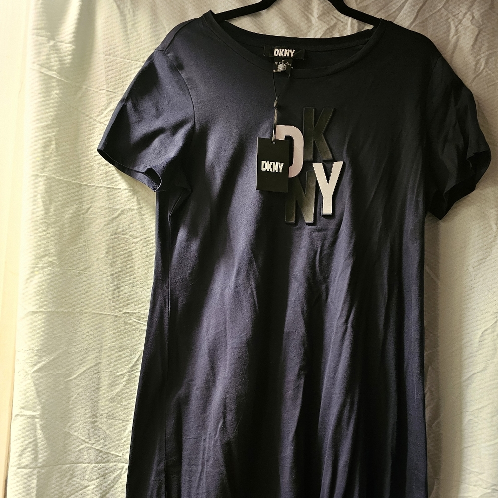 Navy Blue L DKNY Cotton Dress